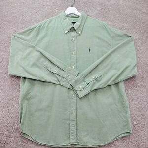 J.Crew  Oxford Shirt Mens XL Green Long Sleeve Button Down Cotton Casual Preppy